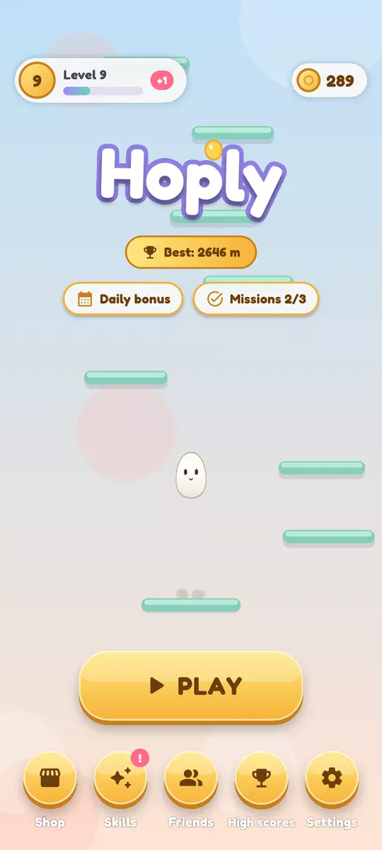 Hoply main menu