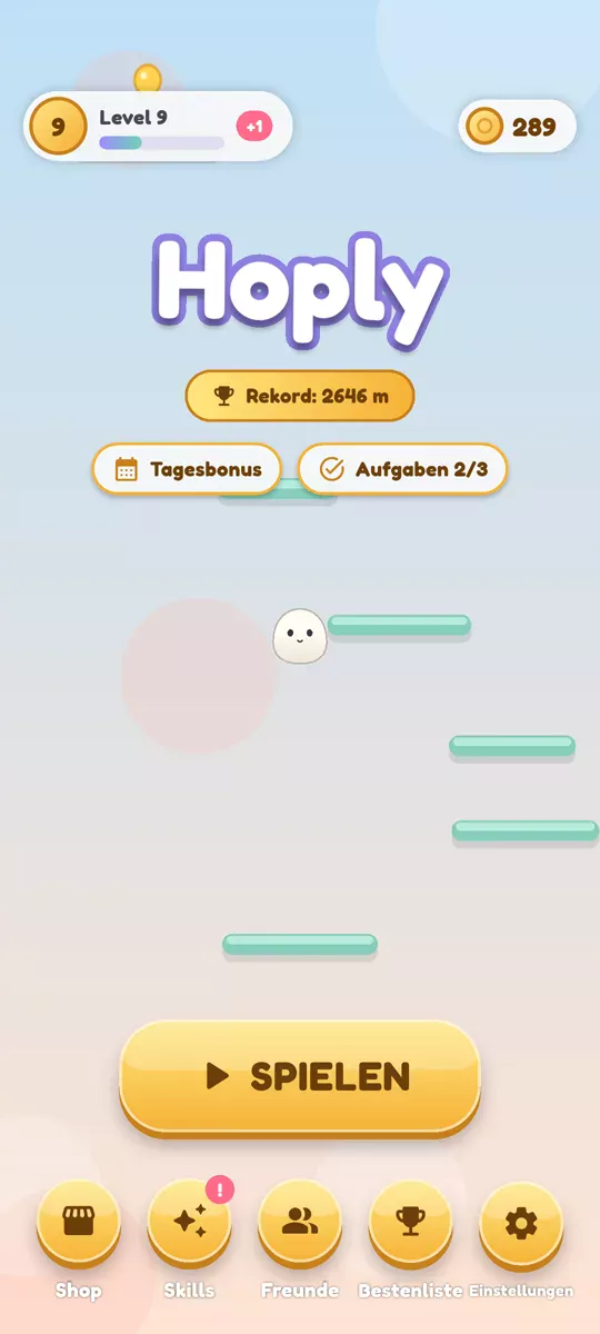 Hauptmenü von Hoply